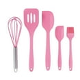 thumbnail image 1 of BeesClover 5pcs Silicone Kitchen Utensils Set avec Racleur Spatule Oeuf Batteur Résistant à la Chaleur Outils de Cuisson Antiadhésifs, 1 of 8