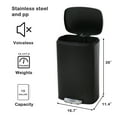 thumbnail image 4 of 13 Gallon/50 Liter Kitchen Trash Can ，Stainless steel trash can，Kitchen Trash Can with Lid ，Stainless Steel Fingerprint-proof Brushed Rectangular Step-on Trash Can Trash ，Odor Proof and Hygienic, 4 of 7