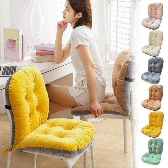 1*Seat Cushion Chair Cushion Plush Soft Seat Cushion With Removable Cover High Back Chair Cushion With Ties Non Slip Rocking Chair Cushion for Car Home Dining Room Kitchen Cushion