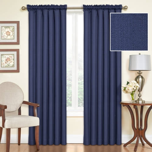Eclipse Samara Solid Color Blackout Rod Pocket Single Curtain Panel