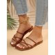 thumbnail image 4 of Women White Minimalist Slide Sandals, Open Toe Fashionable Sandals, 4 of 4