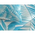 thumbnail image 3 of Ambesonne Tropical Quilted Coverlet 3 Pcs, Exotic Miami Palms, Queen Size, Turquoise Aqua Blue, 3 of 4