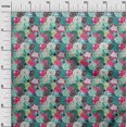 thumbnail image 3 of oneOone Polyester Lycra Turquoise Green Fabric Florals Sewing Craft Projects Fabric Prints By Yard 56 Inch Wide, 3 of 4