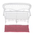thumbnail image 3 of 1/12 casa de muñecas muebles en miniatura doble sofá silla sofá banco accesorio Rojo + blanco perfke Silla de jardín de la casa de muñecas, 3 of 9