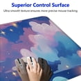 thumbnail image 3 of Heduofu Colorful Clouds Mouse Pad with Stitched Edge, Non-Slip Rubber Base Square Cute Kawaii Mousepads for Computer Desk 31.5x11.8 in, 3 of 6