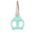 thumbnail image 2 of Snmubt Portable Children'S Complementary Scissors With Cover Safe And Convenient For Toddler Food And Kitchen Food-Grade Stainless Steel Easy To Clean (Blue), 2 of 6