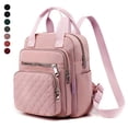 thumbnail image 2 of Mochila Acolchada Con Rombos, Bolso De Mano Con Asa Superior Para Mujer, Bolso Escolar De Viaje Informal De Nailon, 2 of 3
