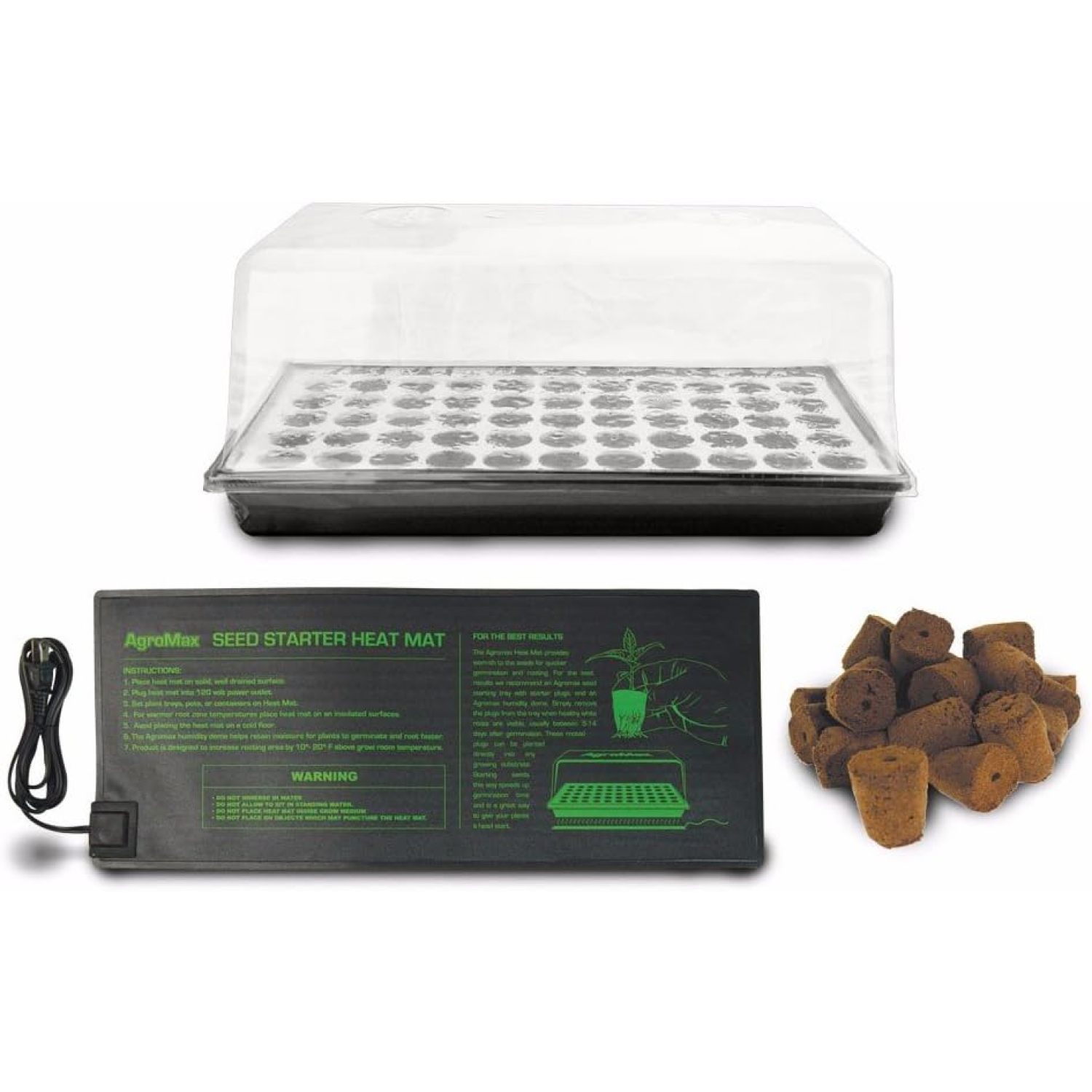 Omsix Floating Seed Starter Germination Kit with Tall Humidity Dome