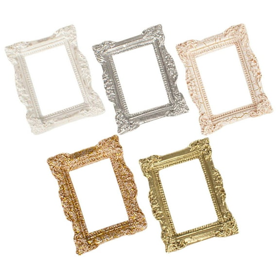 10 Pcs Mini Photo Frame Miniature Dollhouse Kit Model Photography Accessories Picture Frames Decor Decorative