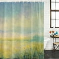 thumbnail image 2 of Teal Blue Field Bathroom Shower Curtains with 12 Hooks Polyester Waterproof Shower Curtain for Stalls and Bathtubs Abstract Art Oil Painting Gradient Decorative Bathroom Privacy Curtain 48x72 Inches, 2 of 9