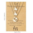 thumbnail image 3 of TIMIFIS Collier en Acier Inoxydable en Forme de Cœur, Collier Carte Parent-Enfant 3 Pcs, Cadeau de la Saint-Valentin, 3 of 6