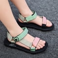 thumbnail image 5 of Sandals Kids Sports Outdoor Hiking Athletic Open Toe Sandal Girls Summer Lightweight Adjustable Straps Sport Sandals Green 33, 5 of 7