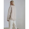 thumbnail image 4 of Women Long Sleeve Knit Sweater Jumper O Neck Tops Pullovers Casual Loose Sweater  One Size, 4 of 7