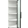thumbnail image 6 of Elegant White Storage Cabinet with Glass Doors, Modern 3-Drawer Organizer with Aluminum Frame, Spacious Vertical Storage for Kitchen, Living Room, Bedroom, 6 of 13
