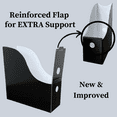 thumbnail image 2 of Evelots 6 Pack Magazine File Holder Organizer-Improved Front Fold-Extra Stable-4 Inch Wide-Black, 2 of 7