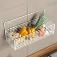thumbnail image 4 of Wire Basket, Kitchen Storage Basket Drill Free with Adhesive Backing for Pantry, 4 of 8
