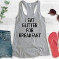 thumbnail image 2 of I Eat Glitter For Breakfast Tank Top, Ladies Racerback Tank Top, Girl Tank, Workout Tank, Girlfriend Tank, Heather Gray, Large, 2 of 3