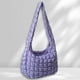 thumbnail image 4 of Bolso cruzado con patrón de celosía Bolso acolchado de algodón de gran capacidad para el trabajo (púrpura), 4 of 8