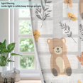 thumbnail image 4 of Yayeee Window Curtains Light Filtering 63"x52" Grommet Panel Pair Home Living Room Decor, Brown Cartoon Bears, 4 of 7