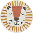 thumbnail image 2 of Unique Loom Whimsy Kids Collection Area Rug - Sun (3' 3" Round Ivory/Red), 2 of 5