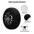 thumbnail image 2 of Salouo Tropical Leaves Print Spare Tire Cover 14-17 inch Spare Tire Protector Universal Tough Tire Wheel Cover for Trailer SUV and Truck-17 inch, 2 of 6