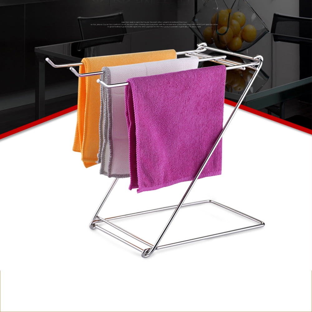Jitejoe Stainless Steel Washcloth Drying Rack, Home Kitchen Countertop