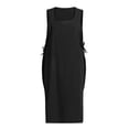 thumbnail image 5 of JINMGG Dresses under $10.00 Women Cotton Tunic Dress Casual Apron with Pockets Japanese Style Pinafore Dress Black M, 5 of 8