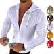thumbnail image 4 of Camiseta de manga larga con cremallera para hombre, camiseta con capucha y cordón, camisetas casuales con capucha para hombre, camisetas de moda para hombre, grado profesional, 4 of 6