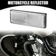 thumbnail image 2 of Reflector universal de 4 piezas de 3,46 "x 1,26" - Reflector rectangular de seguridad para motocicleta y bicicleta que aumenta la visibilidad y la seguridad en la carretera - Plástico blanco, 2 of 8
