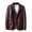 Wine, variant on Mens Leather Jacket Casual Slim Fit Button Lapel Pockets Straight Jacket,,4XL