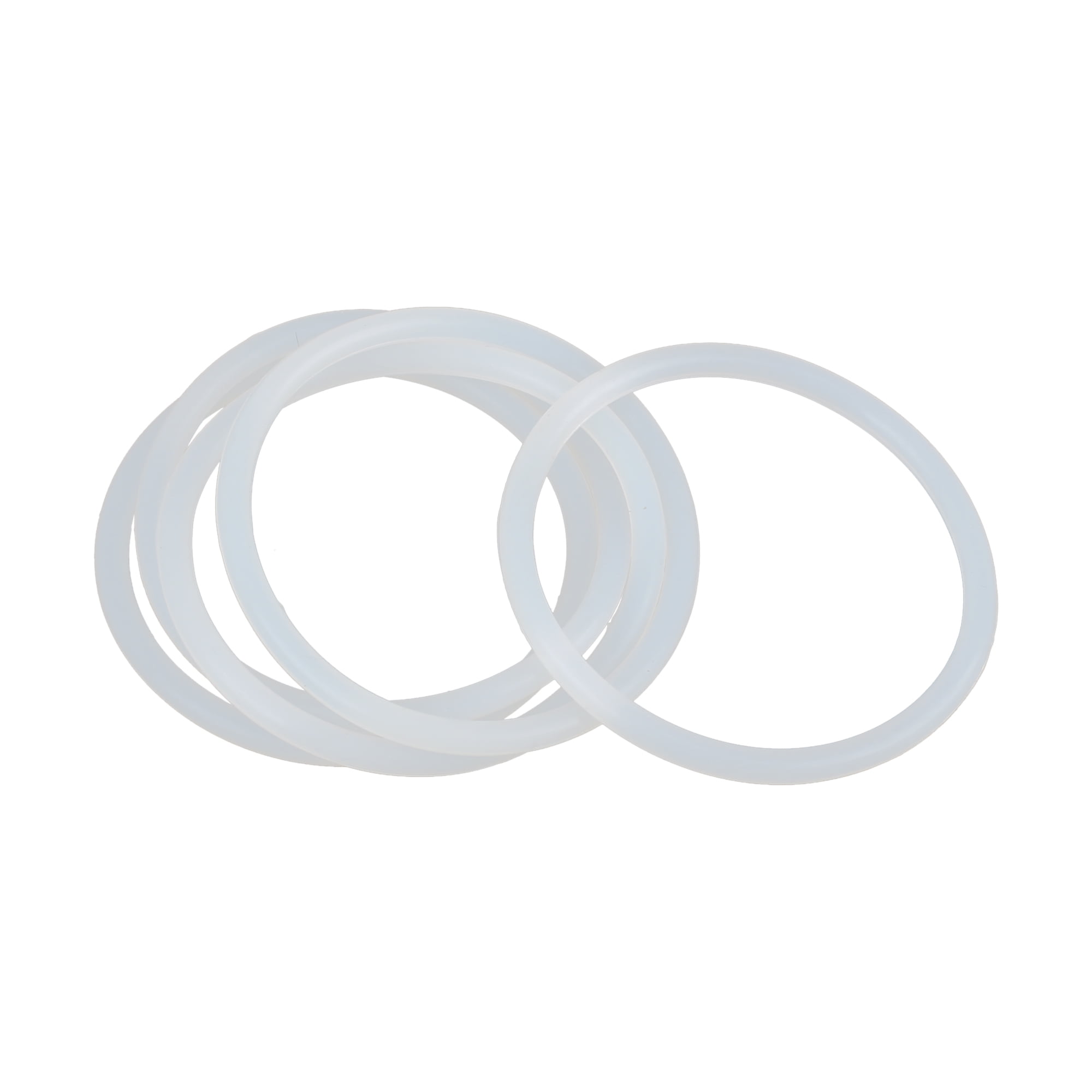 Uxcell 60mm Od 52mm Id 4mm Width Silicone Seal O Rings White 5 Pack Walmart Com