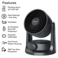 thumbnail image 3 of Restored HoneyWell Turbo Force Power Personal Heater and Fan w/ Pivoting Head -Black Bundle with 2 Year Enhanced Protection Pack (Refurbished), 3 of 12