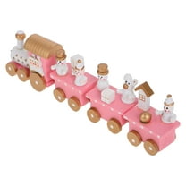 IMIKEYA Christmas Table Decorations Wooden Material Pink 1Set