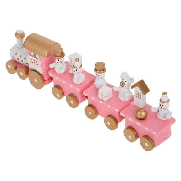 IMIKEYA Christmas Table Decorations Wooden Material Pink 1Set