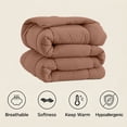 thumbnail image 6 of BedTreat Down Alternative Comforter with Corner Tabs - All Season Quilted Full Size 240 GSM Coffee Comforter, Machine Washable Microfiber Bedding, 6 of 6
