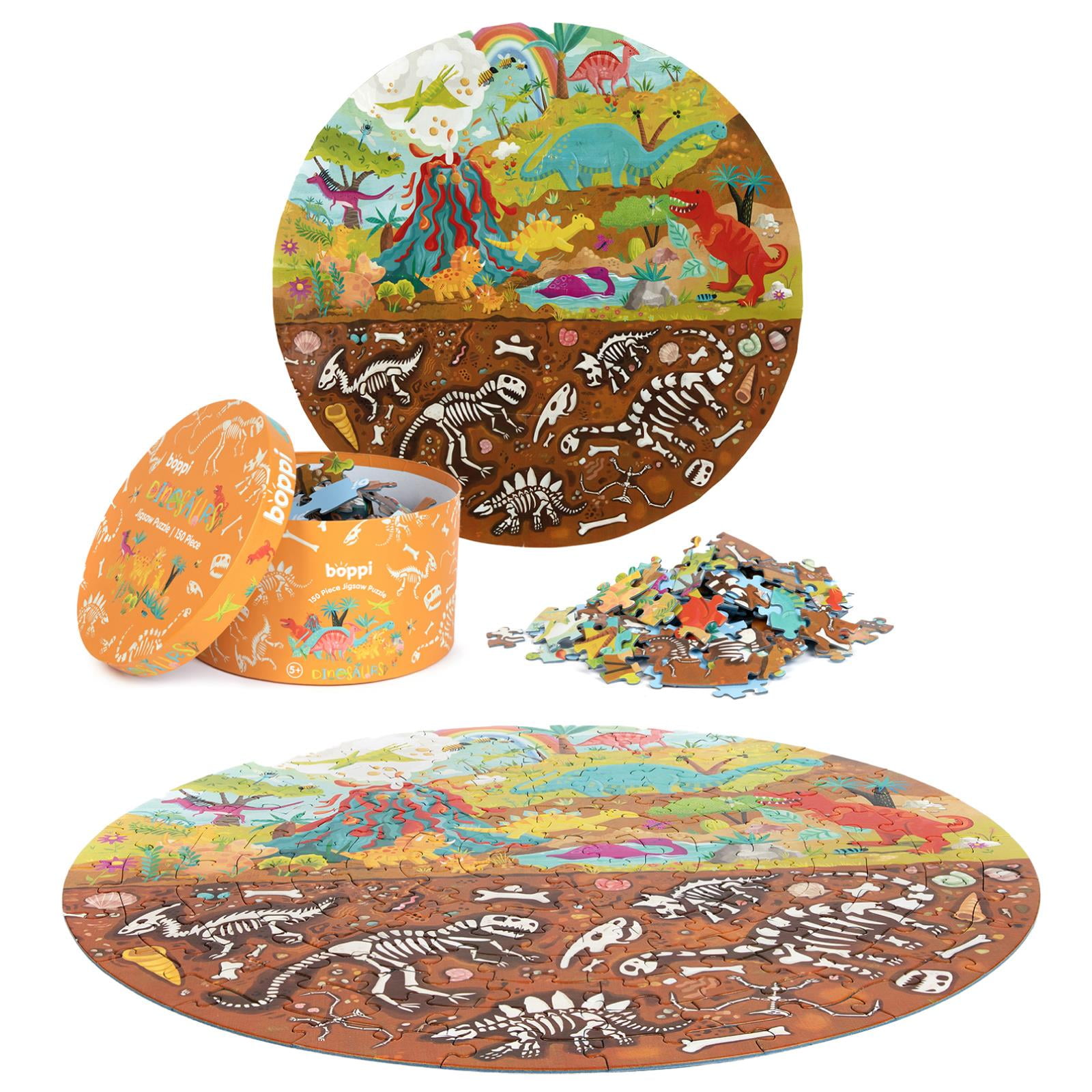Children’s Jigsaw Puzzle by boppi – 150 Piece Dinosaurs Puzzle for Kids – Made with 100% Recycled Card