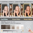 thumbnail image 5 of FANRAL LED Lighted Mirror Vanity Desk with Fluted Design,Charging Station & Glass Top,Modern Dressing Table with Storage Drawers & Shelves for Bedroom,Walnut Vanity, 5 of 7