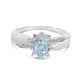 thumbnail image 6 of 10k White Gold Oval Aquamarine And Diamond Ring, 6 of 6