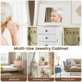 thumbnail image 6 of Patiojoy White Jewelry Cabinet Armoire Storage Box Chest Standing Dressing Organizer w/ Mirror, 6 of 8