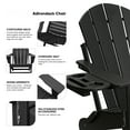 thumbnail image 4 of FOOWIN HDPE Plastic Adirondack Chairs Set of 4, Black, 4 of 8