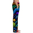 thumbnail image 4 of Halloween Lounge Pants for Men, Drawstring Sleep Bottoms with Psychedelic Rainbow Pumpkin & Star Print, Soft Lightweight Casual Trousers, Elastic Waist Pajama Leggings, 1 Pair Multicolor XXL, 4 of 7