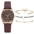 thumbnail image 1 of Reloj de pulsera para mujer de cuero con esfera verde cuadrada a la moda para mujer, conjunto de pulsera de cuarzo Wmkox8yii gfajkfgbkjabf1043, 1 of 1