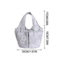 thumbnail image 3 of Embroidered Canvas Bag Women's Multi-Pocket Handheld Bag Large Capacity Commute Tote Bag Mommy Bag Vegetable Basket Bag, 3 of 6
