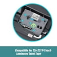 thumbnail image 3 of Label Maker Tape Replacement Compatible for TZe231 PTouch Black On White Laminated Label Tape Label Maker Tape 12mm P Touch Label Tape, 3 of 8