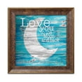 thumbnail image 2 of Gango Home Decor Country-Rustic Love You to the Moon & Back; One 12x12in Art Print in Gold Trim Brown Frame, 2 of 4