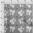 thumbnail image 2 of oneOone Viscose Jersey Gray Fabric Asian Kawaii Rabbit Sewing Material Print Fabric By The Yard 60 Inch Wide, 2 of 4