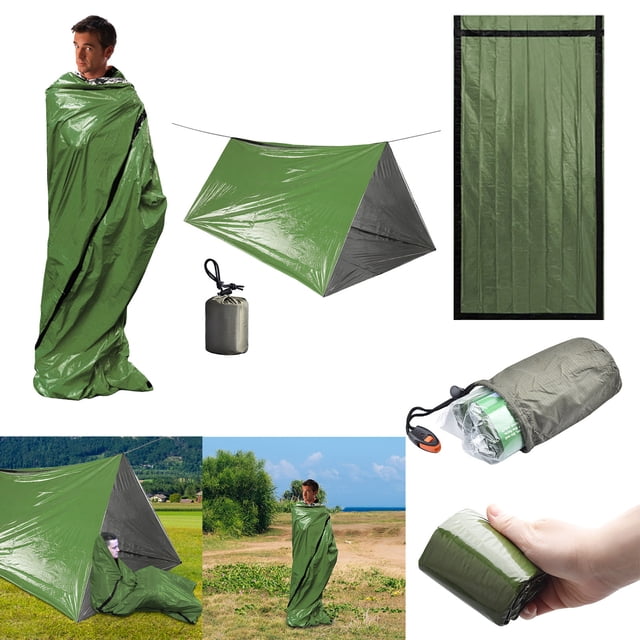 Riforla Sac de Couchage d'Urgence Chaud Imperméable Outdoor Survie Camping Randonnée comme Montré