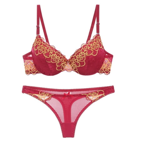 

yotyukeb Pajamas For Women Lace Bra Female Lingerie Bras Underwear Set