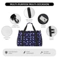 thumbnail image 4 of Disketp Skull flower leaf purple Bolsa de Viaje Tipo Duffle, Bolso de Mano para Fin de Semana para Mujer, Bolsa de Gimnasio Ligera para Hombre, Esencial para Viajes, 4 of 7
