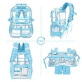 thumbnail image 4 of KOITHOT Clear Backpack Heavy Duty, Waterproof PVC Transparent Backpacks for Adults, Blue Book Bag for School Travel, 4 of 7
